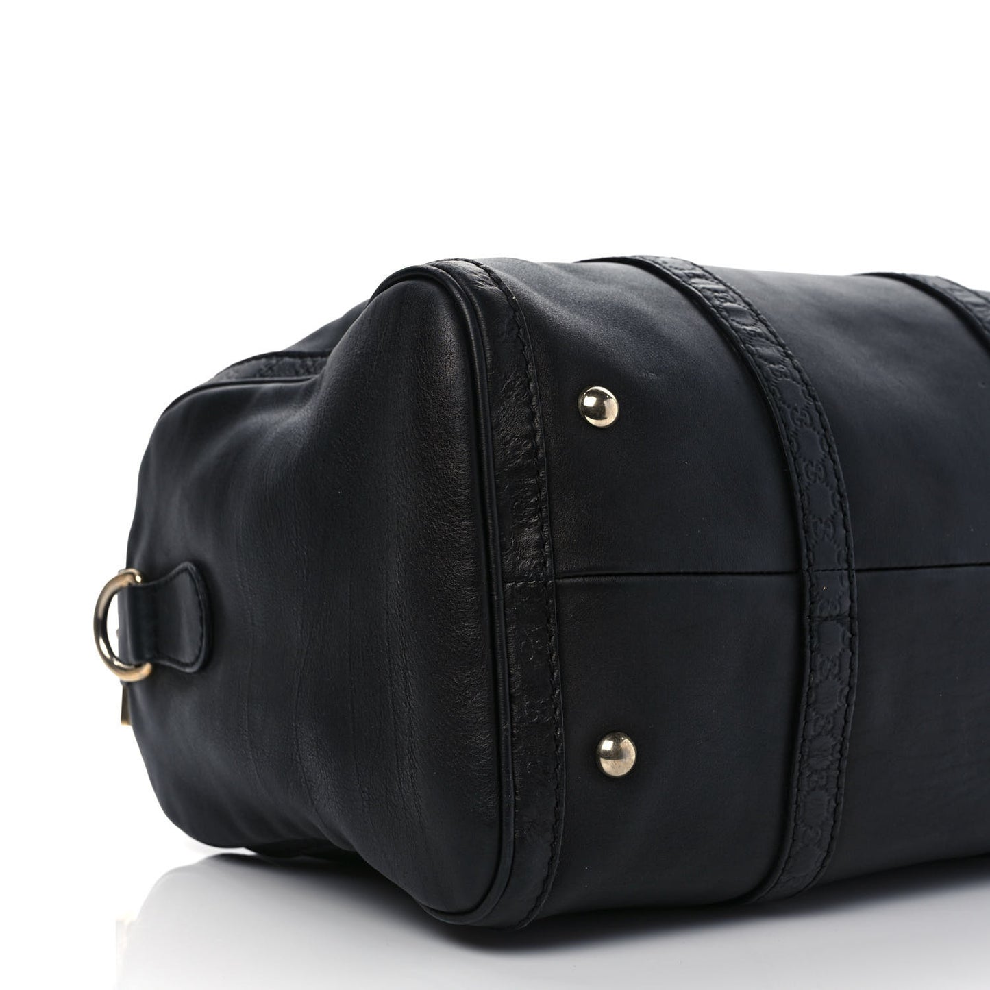 Calfskin Microguccissima Trim Medium Boston Black
