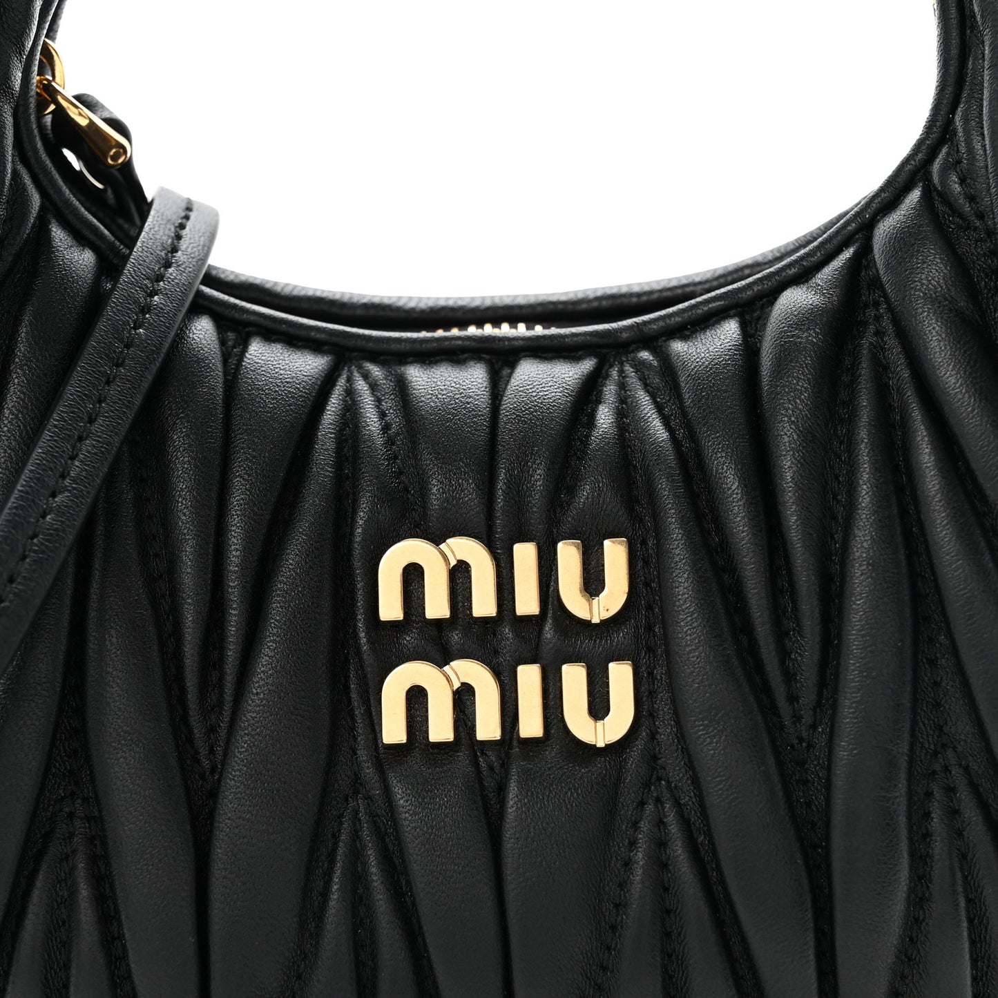 Nappa Matelasse Mini Wander Hobo Black