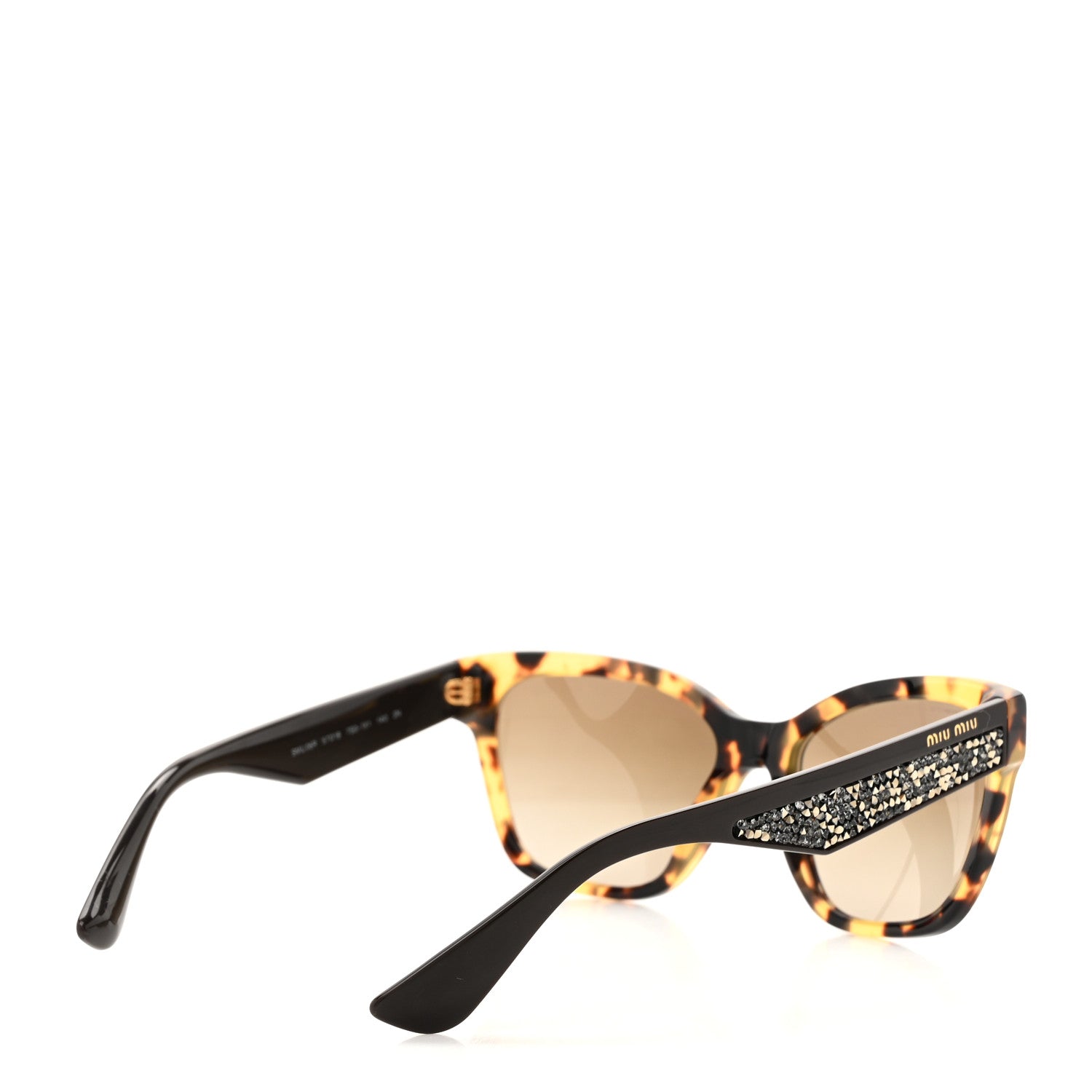 Miu Miu Acetate Crystal Cat Eye SMU07R Sunglasses Tortoise 4 of 7
