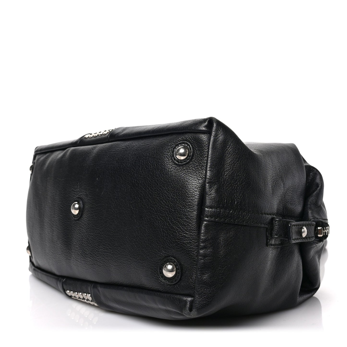 Calfskin Studded Easy Sac Black
