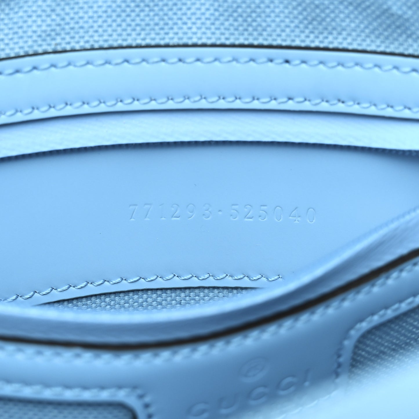 Rubber Effect Monogram GG Crossbody Bag Bright Blue