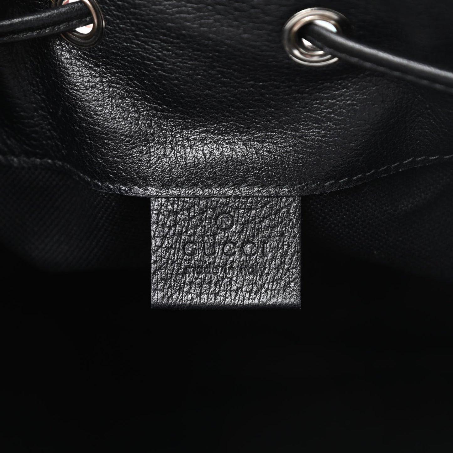 GG Supreme Monogram Psychedelic Bucket Bag Black