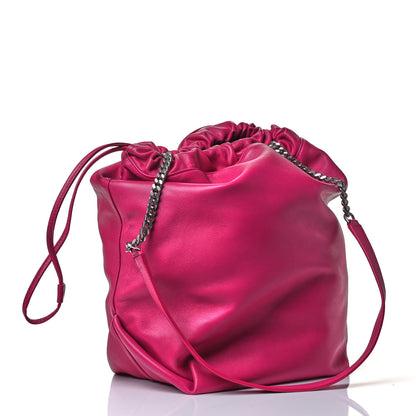 Saint Laurent Lambskin Teddy Drawstring Bag Freesia 2 of 5