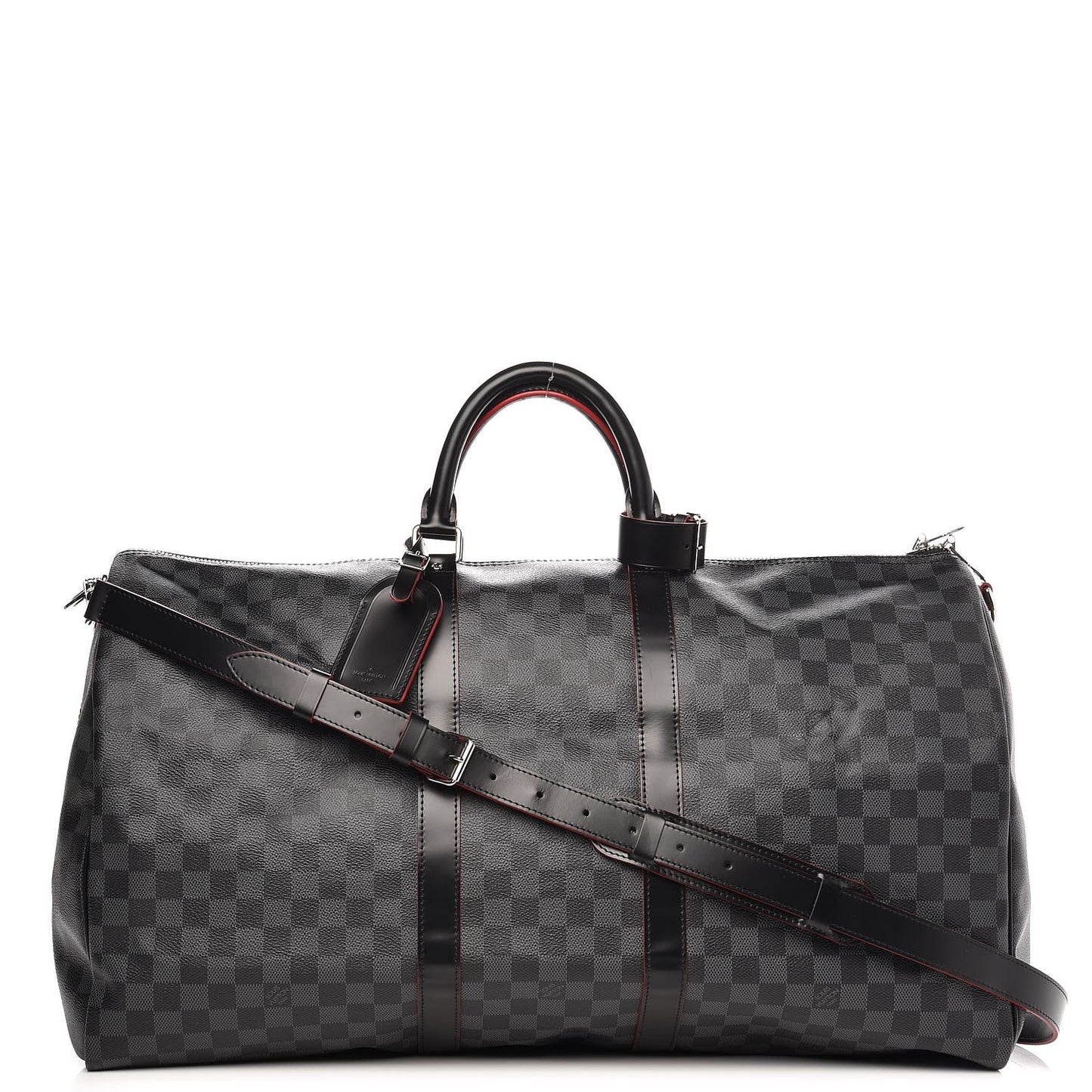 Damier Graphite Keepall Bandouliere 55 Rouge