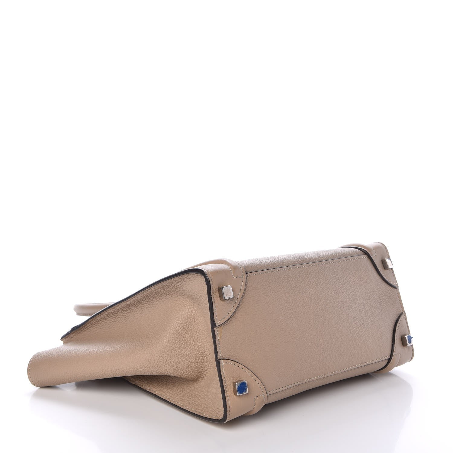 Celine Drummed Calfskin Micro Luggage Dune 4 of 7
