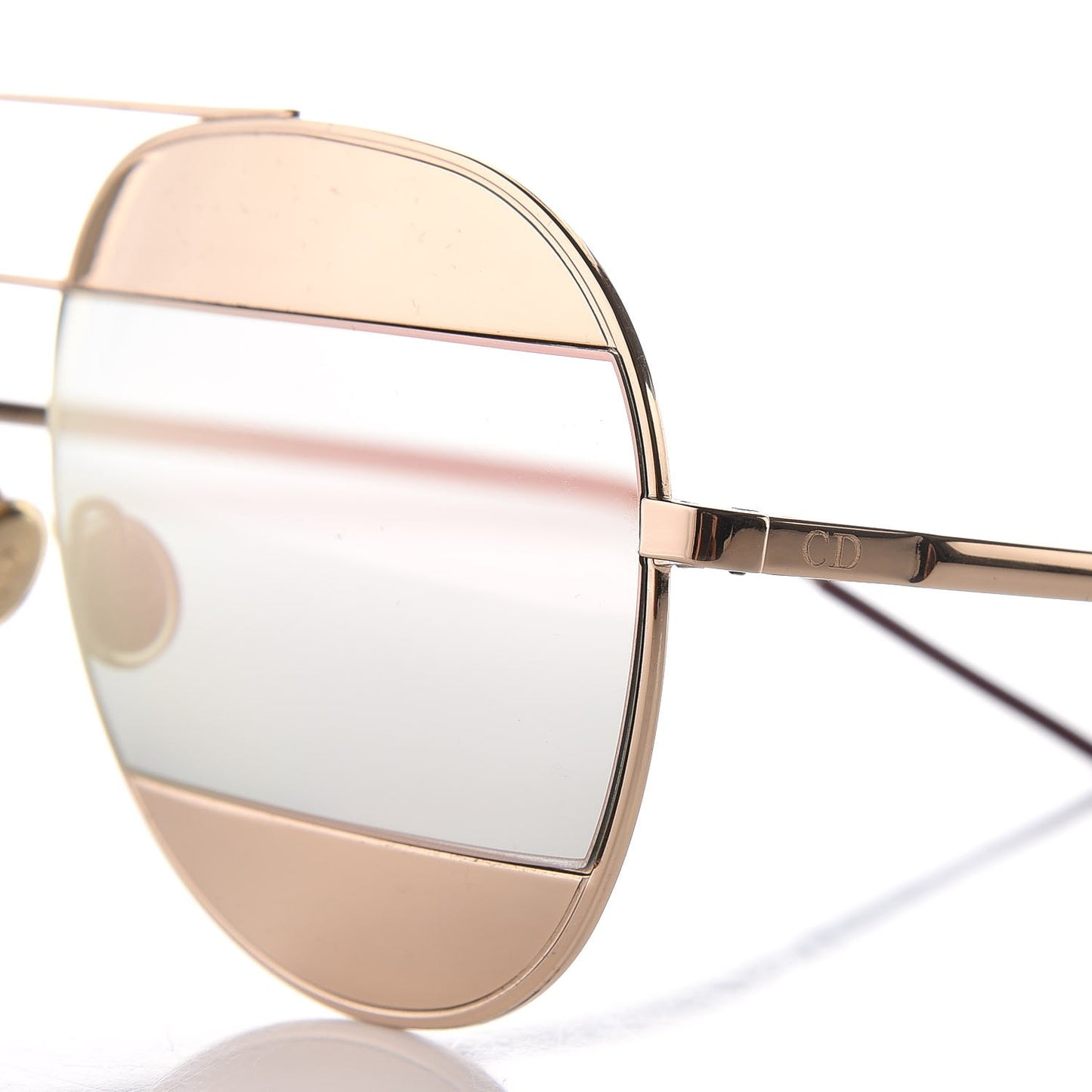 Split 1 Aviator Sunglasses Rose Gold