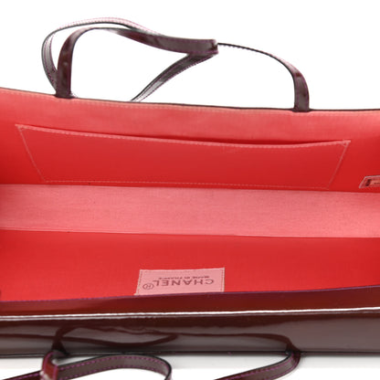 Chanel Patent Chocolate Bar Baguette Red 5 of 12