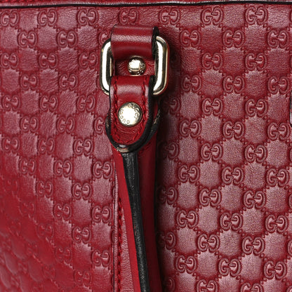 Gucci Soft Microguccissima Small Zippered Satchel Rosso 13 of 25