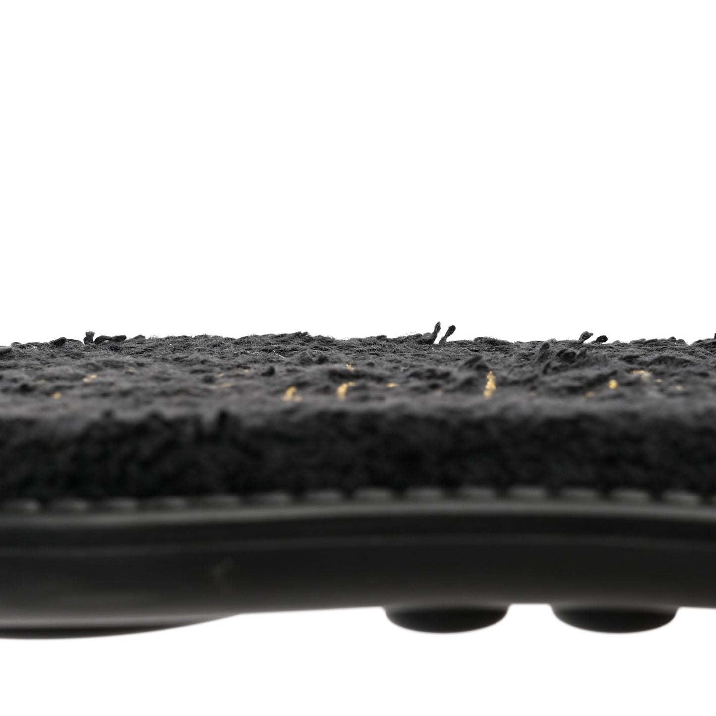 Lambskin CC Chain Thong Sandals 35 Black