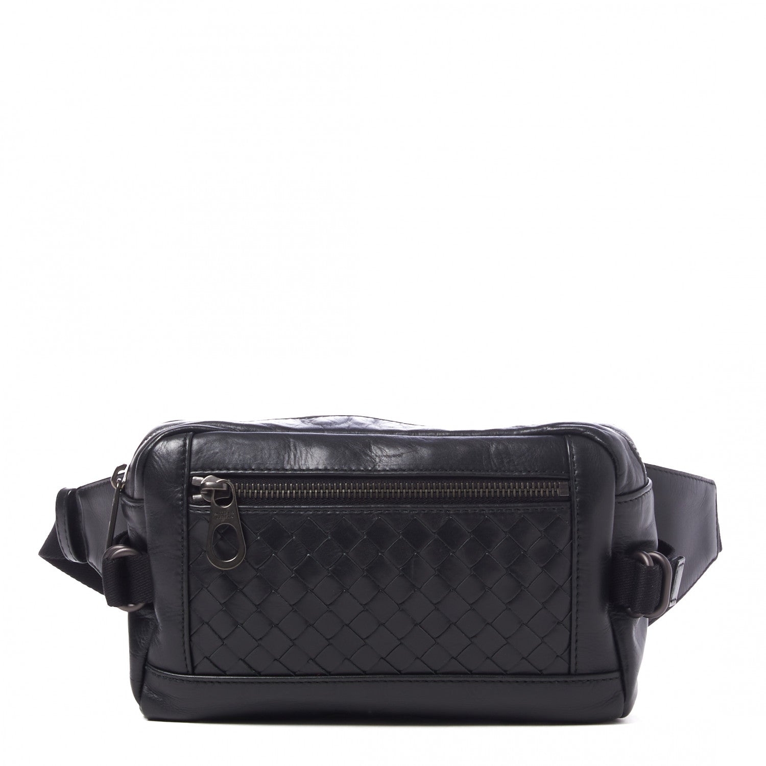 Bottega Veneta Calfskin Intrecciato Belt Bag Black 1 of 8