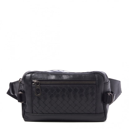 Bottega Veneta Calfskin Intrecciato Belt Bag Black 1 of 8