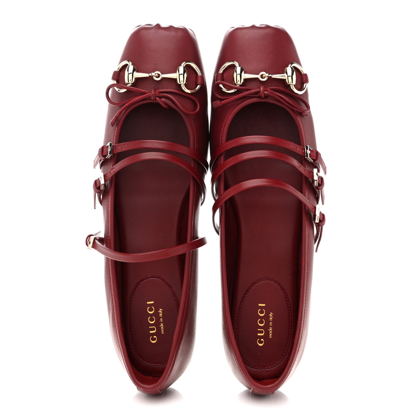 Malaga Kid Horsebit Ballet Flats 39 Rosso Ancora Red
