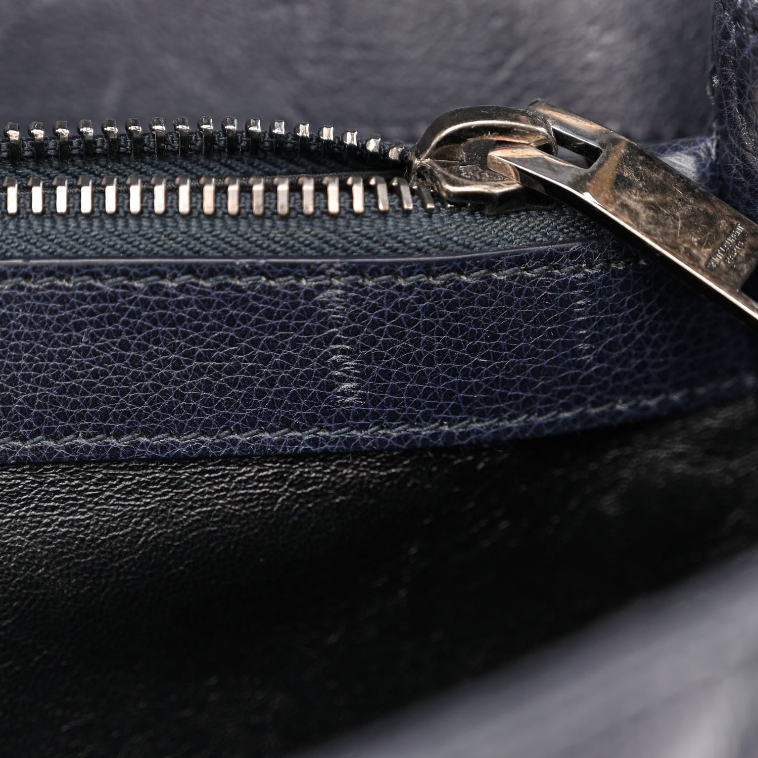 Saint Laurent SAINT LAURENT Calfskin Mixed Matelasse Triquilt Large Monogram Envelope Satchel Deep Marine 8 of 19