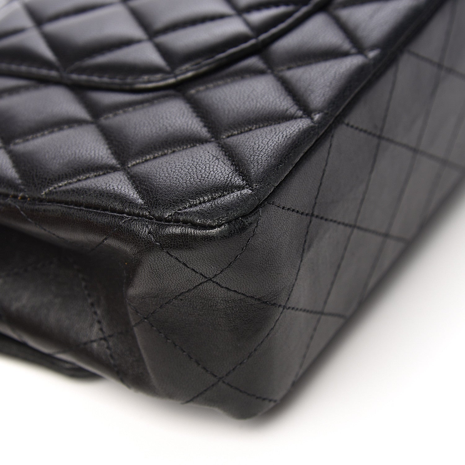 Chanel Lambskin Quilted Medium Double Flap Black 10 of 12
