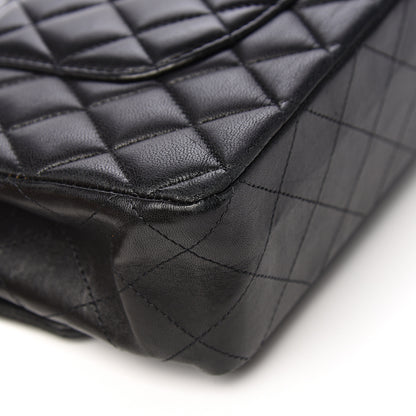 Chanel Lambskin Quilted Medium Double Flap Black 10 of 12