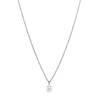 Harry Winston Platinum Diamond 1.01ct Pear Solitaire Pendant Necklace 1 of 5