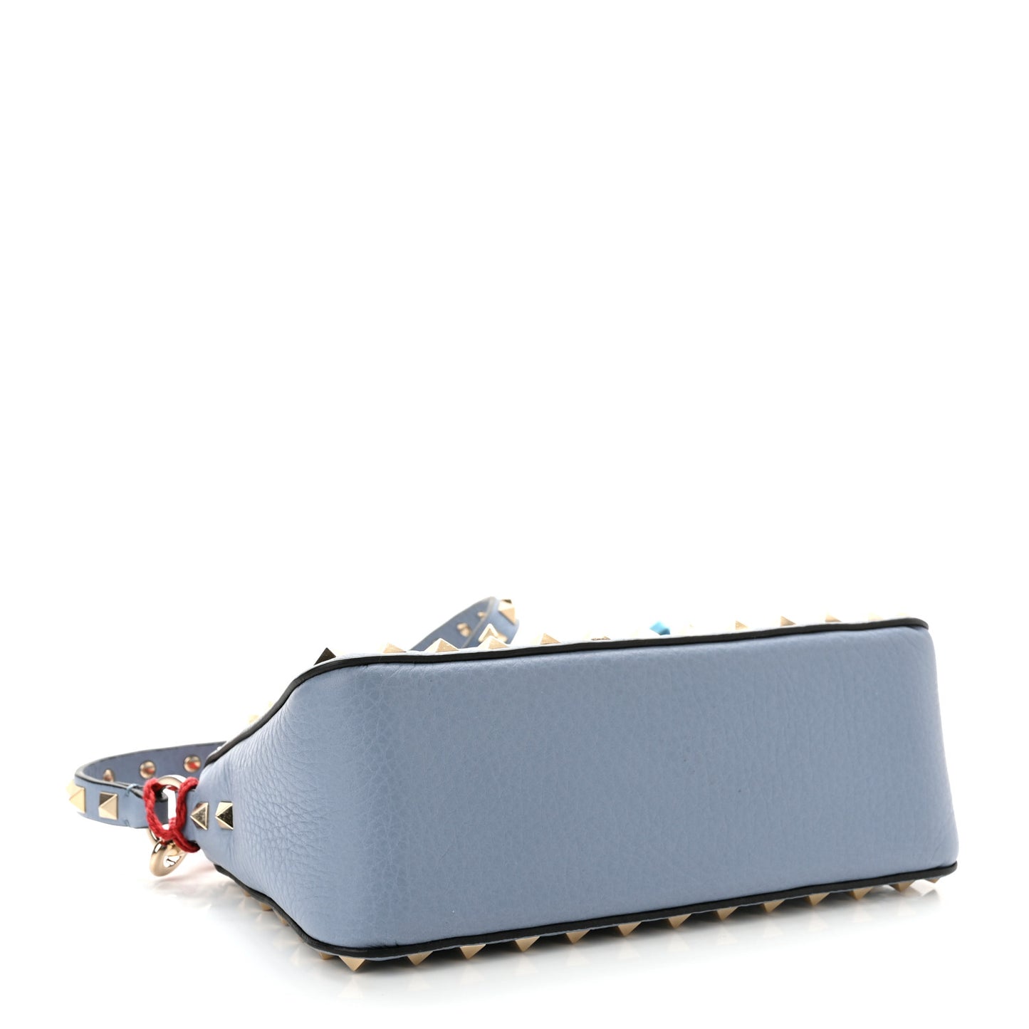 Pebbled Calfskin Small Rockstud Flip Lock Shoulder Bag Niagara
