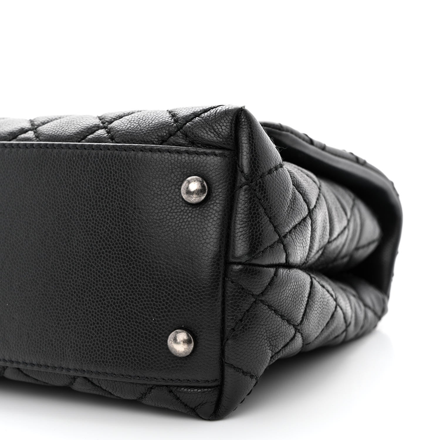 Chanel Caviar Quilted Small Coco Handle Flap Black 10 of 12