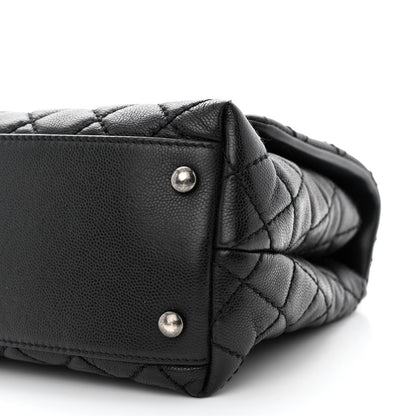 Chanel Caviar Quilted Small Coco Handle Flap Black 10 of 12