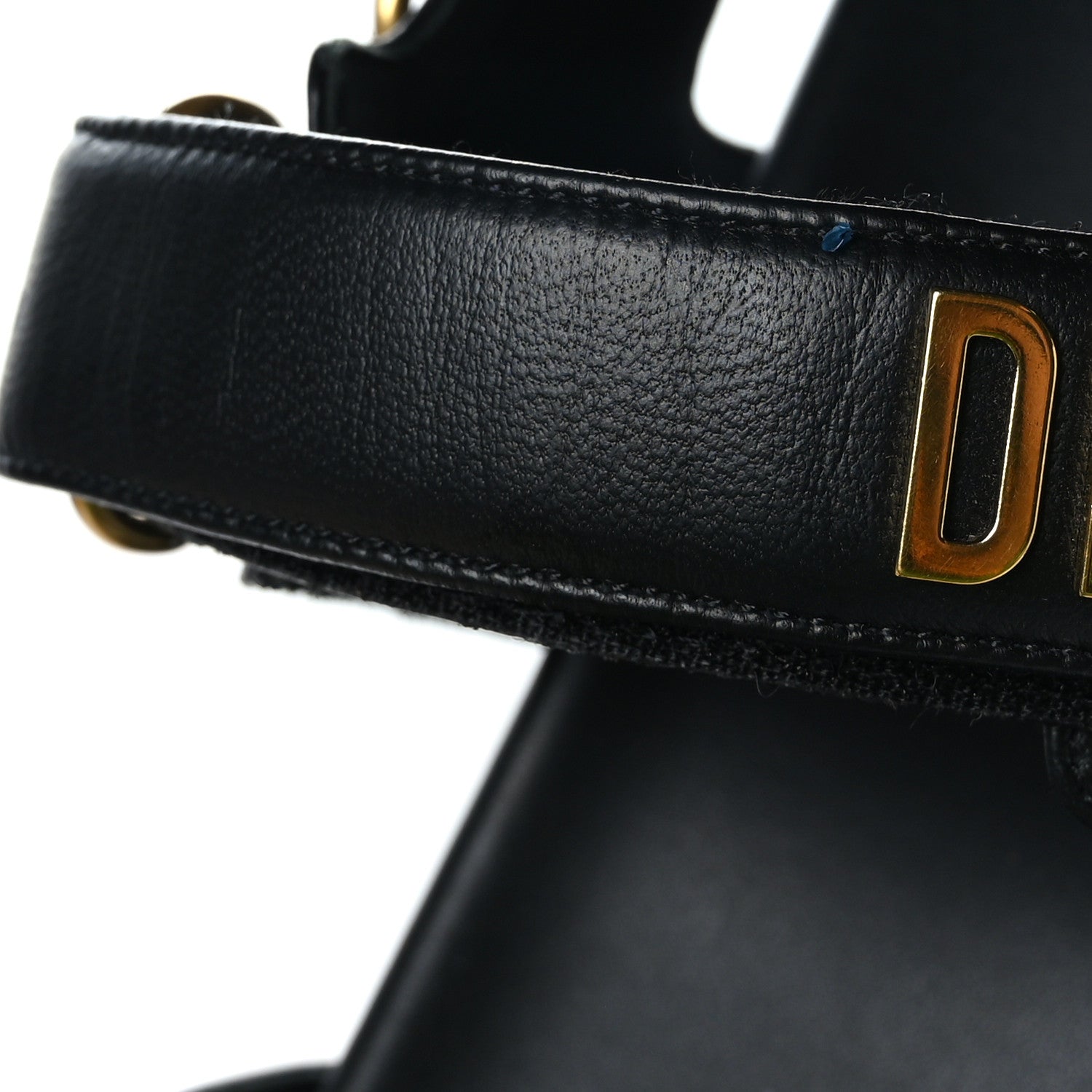 Christian Dior Lambskin Dioract 10mm Sandals 38.5 Black 8 of 8