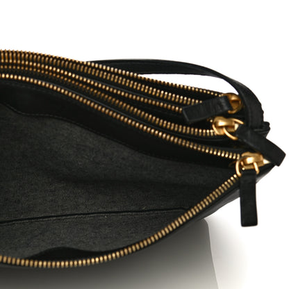Celine Lambskin Large Trio Crossbody Bag Black 5 of 17