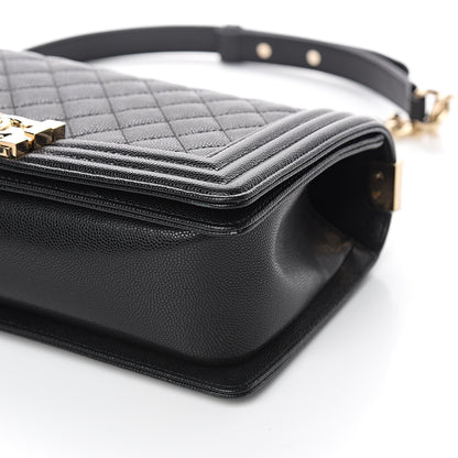 Chanel Caviar Quilted Medium Boy Flap Black 8 of 11