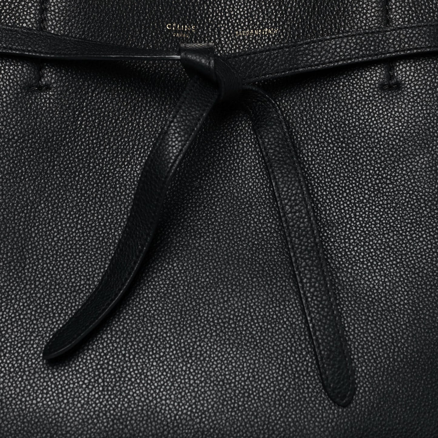 Soft Grained Calfskin Small Belt Cabas Phantom Black