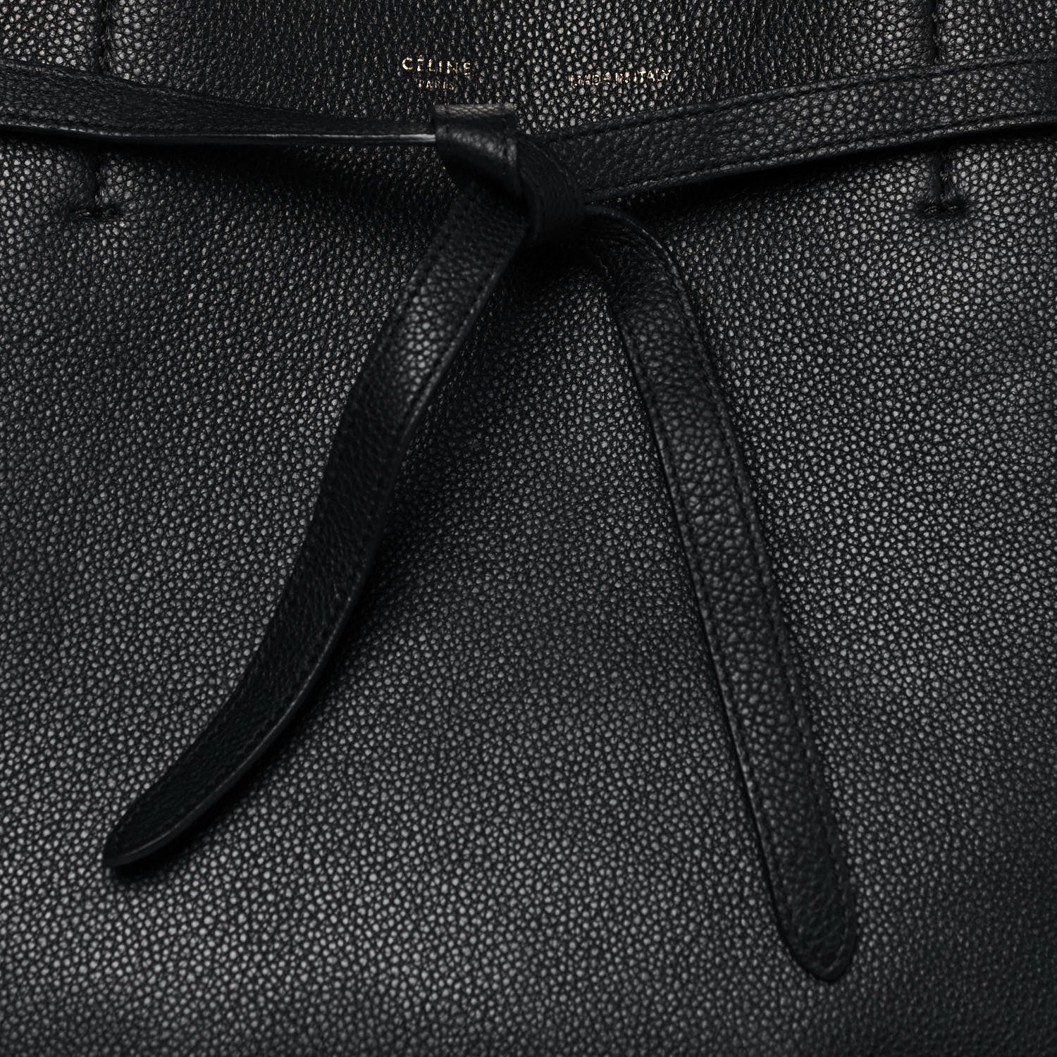 Celine Soft Grained Calfskin Small Belt Cabas Phantom Black 7 of 12