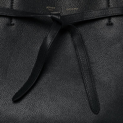 Celine Soft Grained Calfskin Small Belt Cabas Phantom Black 7 of 12
