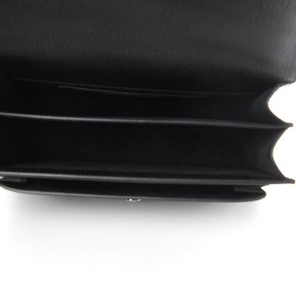 Saint Laurent Grained Calfskin Medium Monogram Sunset Black Ecru 5 of 10