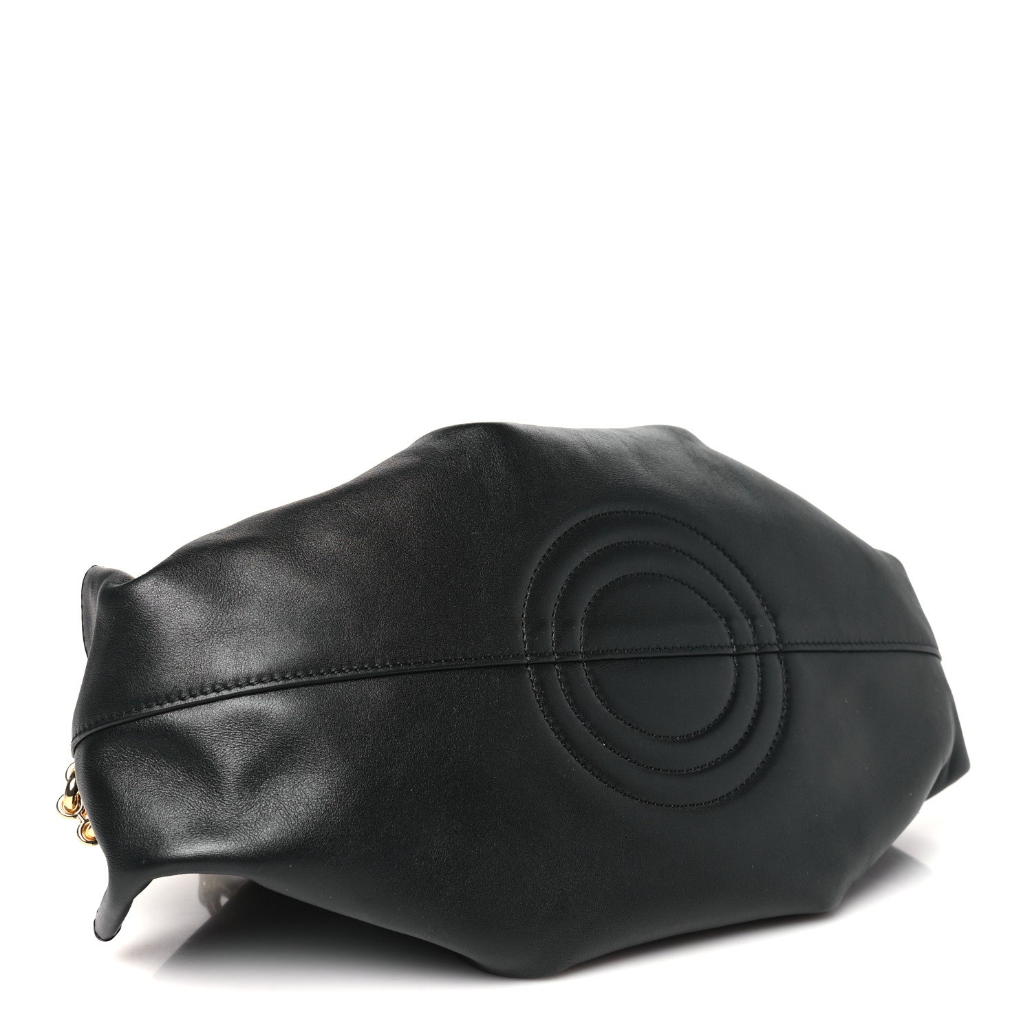 Loewe Shiny Nappa Calfskin Small Paseo Bag With Chain Black 4 of 10