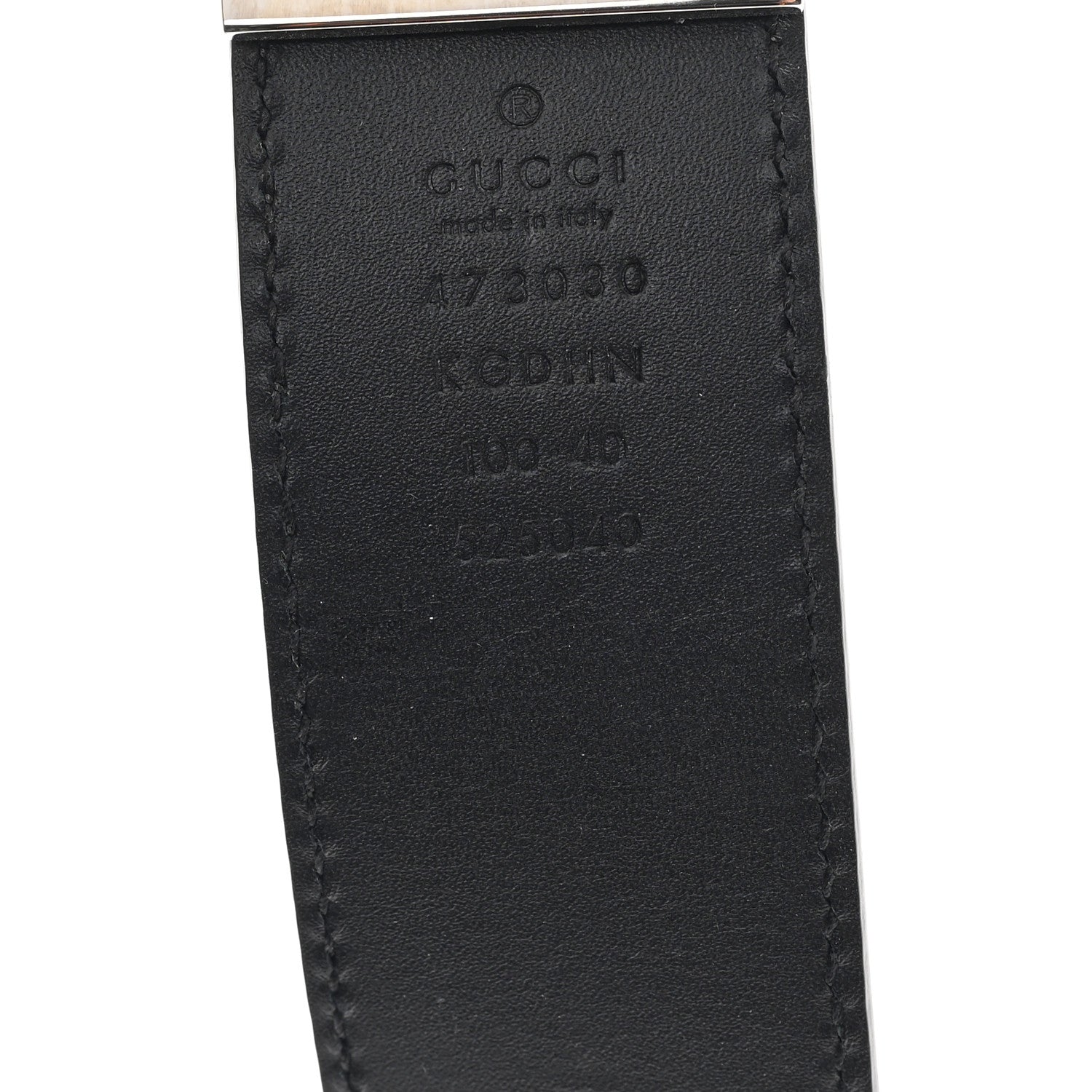 Gucci GG Supreme Monogram Selleria Calfskin Interlocking G Reversible 37mm Belt 100 40 Beige Ebony Black 3 of 4