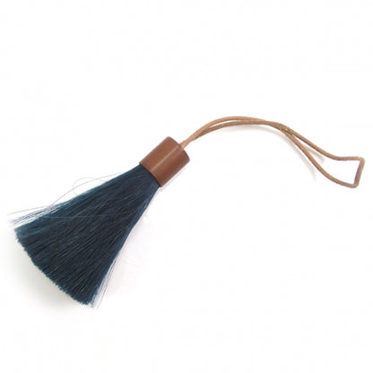 Hermes Horse Hair Barenia Tassel Bag Charm Bleu 1 of 4