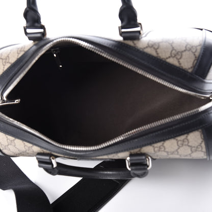 Gucci GG Supreme Monogram Medium Duffle Beige Ebony Black 6 of 14