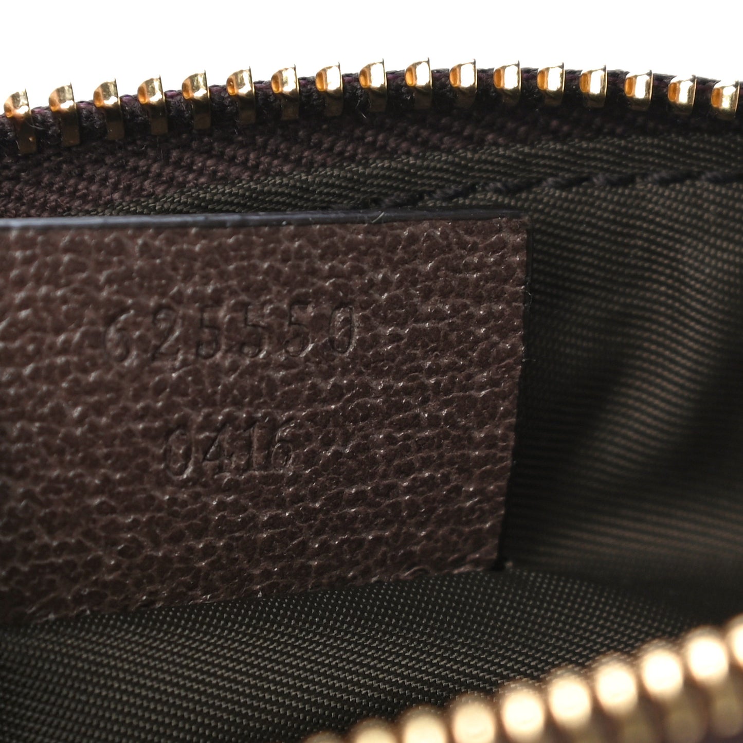 GG Supreme Monogram Textured Calfskin Web Medium Ophidia Cosmetic Case Beige Ebony New Acero