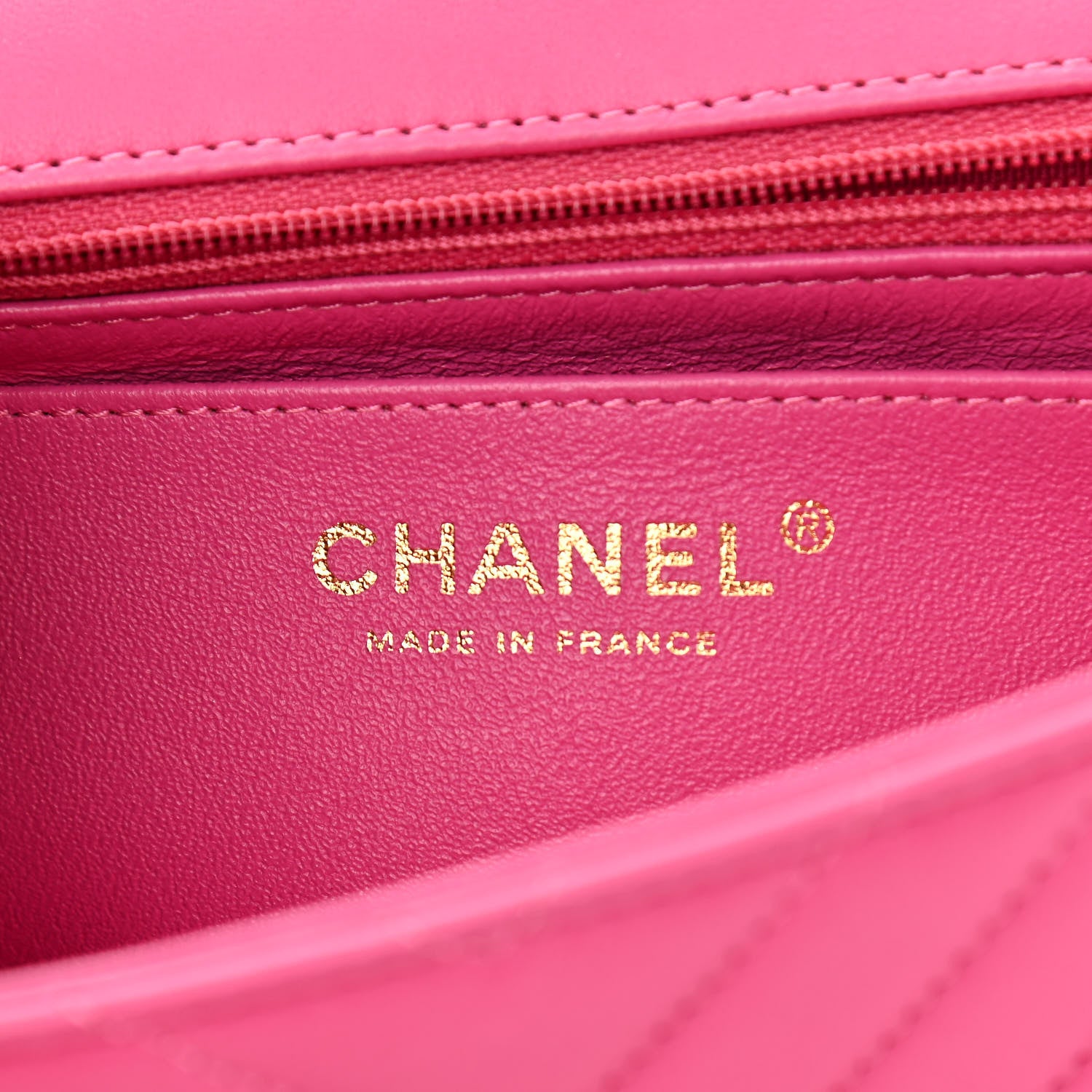 Chanel Lambskin Chevron Quilted Mini Rectangular Flap Pink 6 of 11