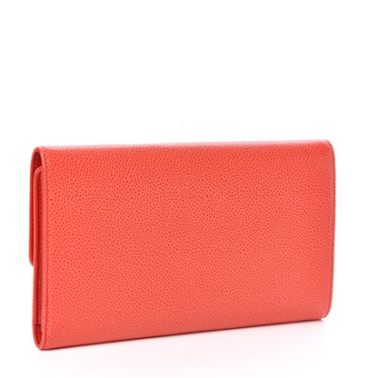 Chanel Caviar Timeless CC Large Flap Wallet Orange 3 of 9