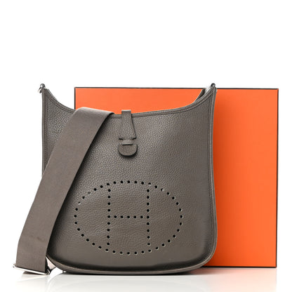 Hermes Taurillon Clemence Evelyne III PM Etain 18 of 18