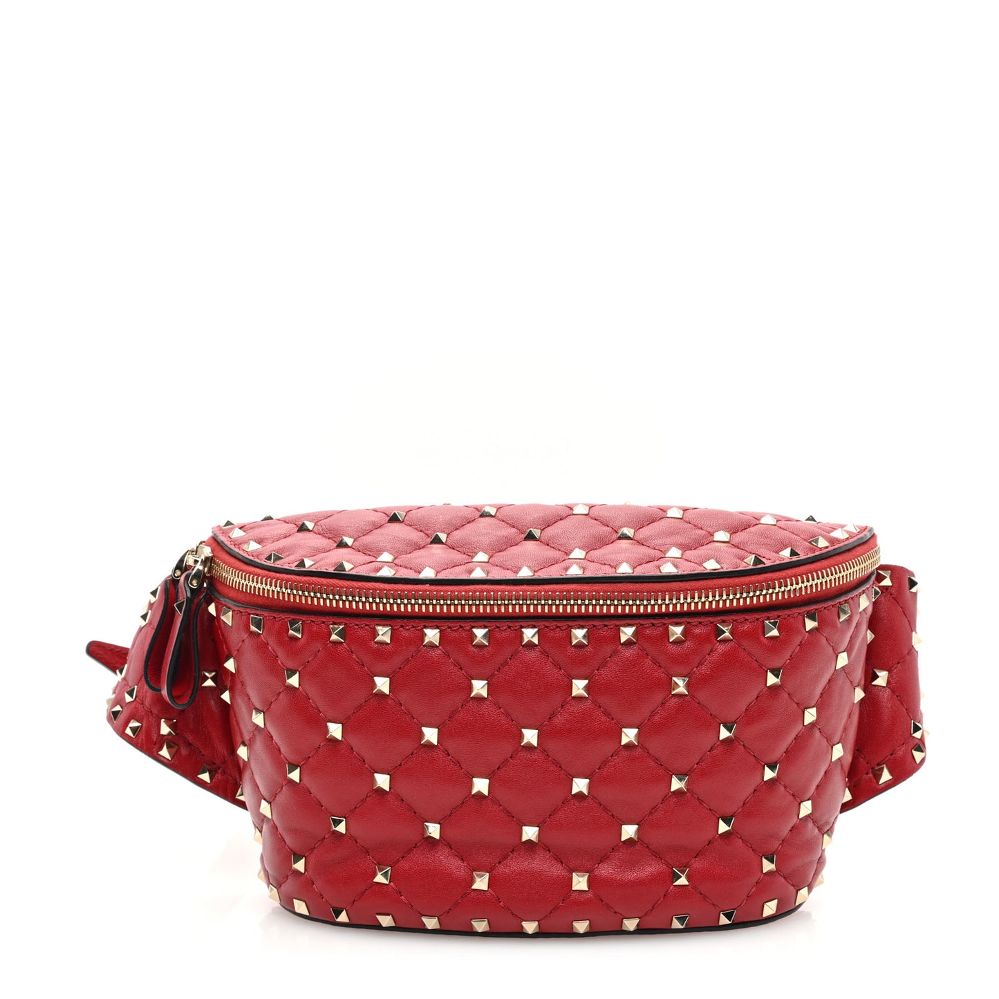 Lambskin Free Rockstud Spike Belt Bag 85 Rosso Valentino
