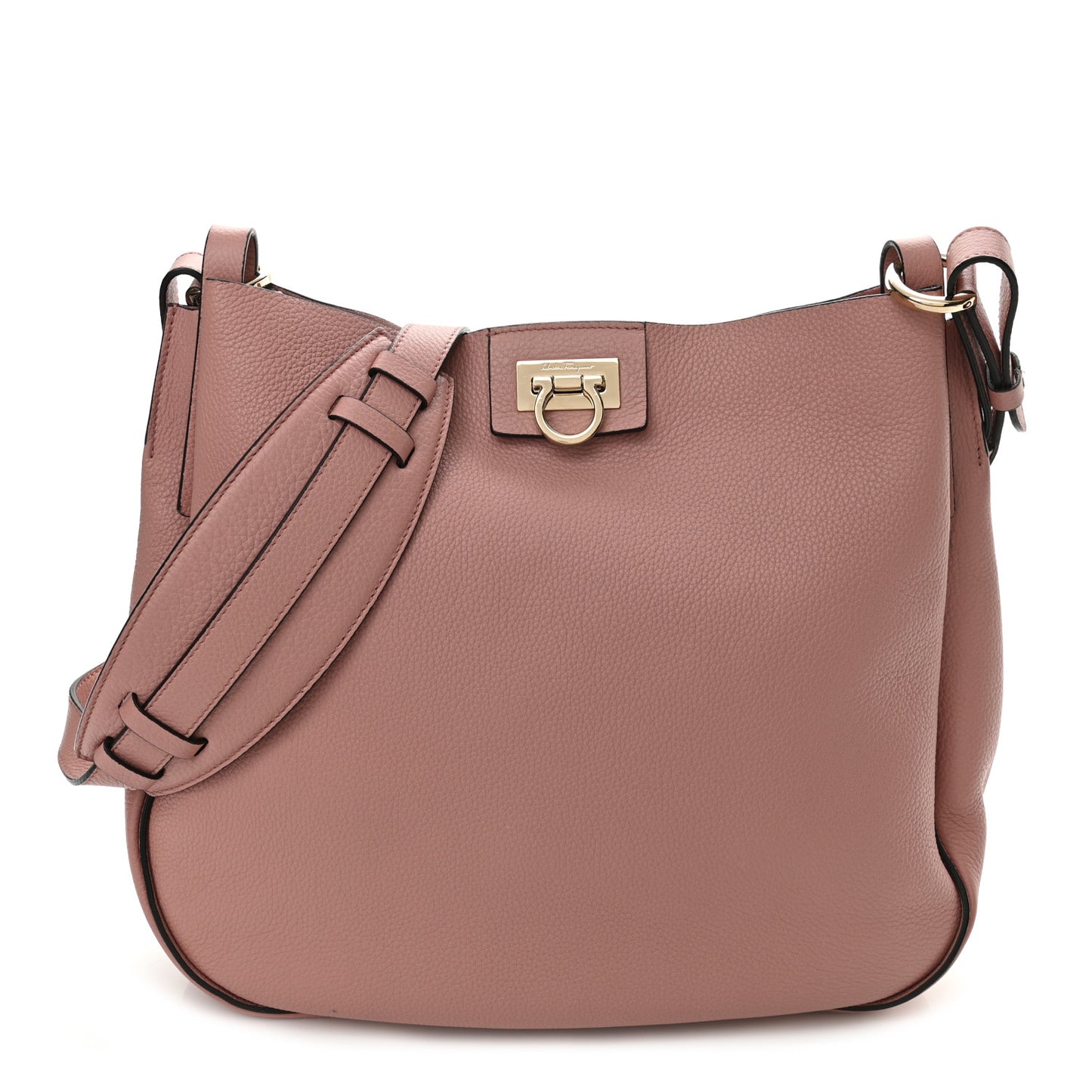 Calfskin Reverse Hobo Antique Rose