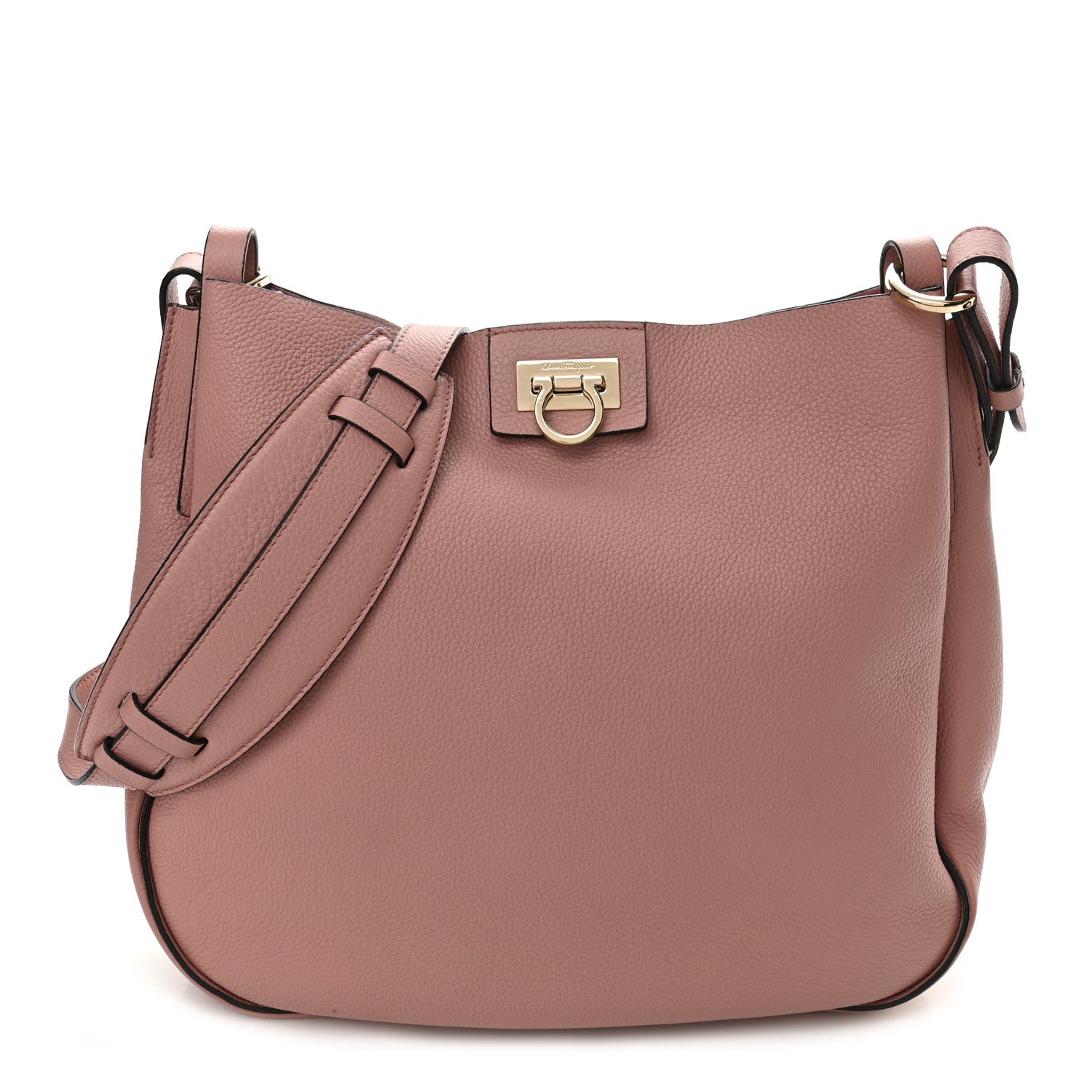 Salvatore Ferragamo Calfskin Reverse Hobo Antique Rose 1 of 10