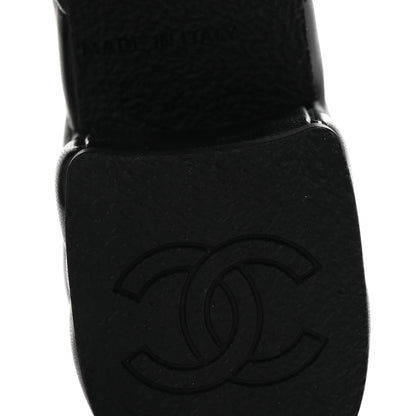 Chanel Lambskin Quilted CC Platform Mules 37 Black 7 of 11