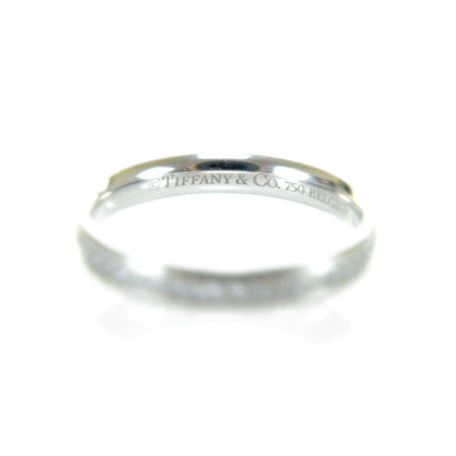 Tiffany 18k White Gold and Diamond Metro Ring Size 6 2 of 5