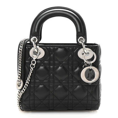 Christian Dior Lambskin Cannage Mini Lady Dior Black 1 of 9