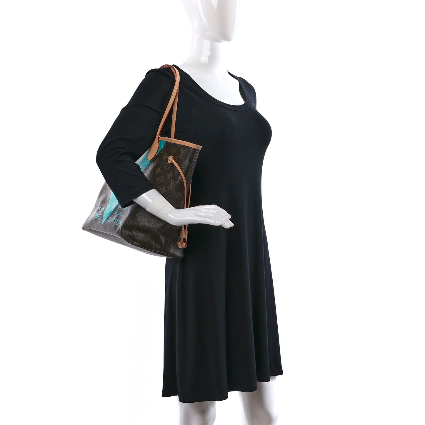 Monogram V Neverfull MM Turquoise