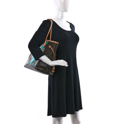 Louis Vuitton Monogram V Neverfull MM Turquoise 2 of 10
