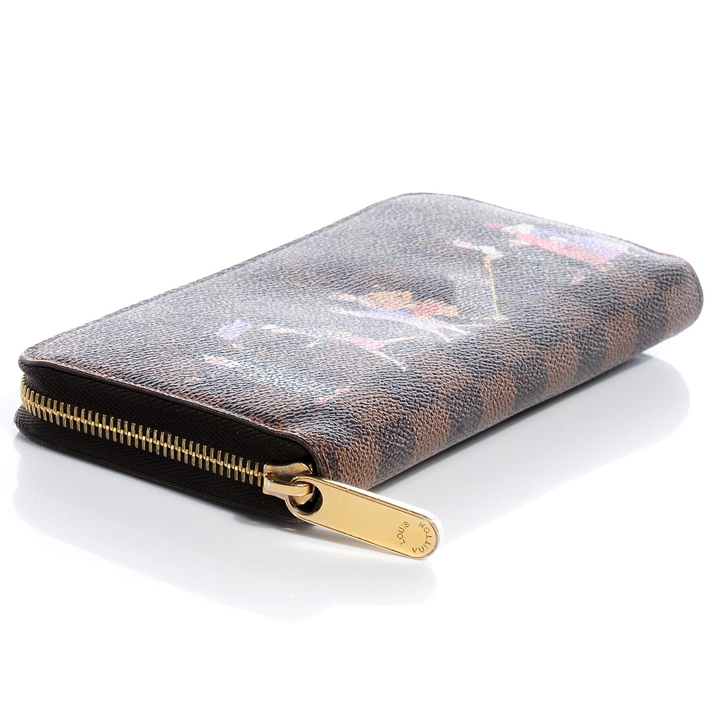 Damier Ebene Illustre Zippy Wallet Violet