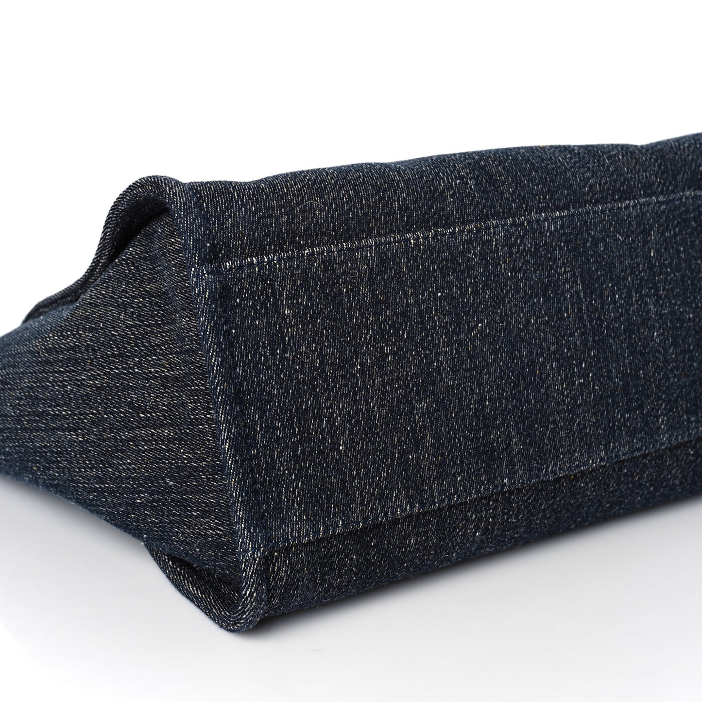 Denim Medium Deauville Tote Dark Blue White