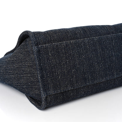 Chanel Denim Medium Deauville Tote Dark Blue White 8 of 10