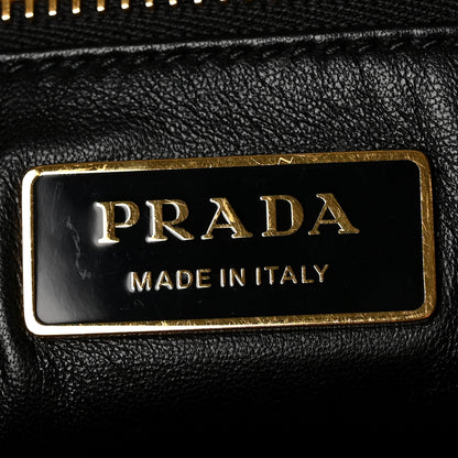 Prada Soft Calfskin Large Aimée Shoulder Bag Black 6 of 10